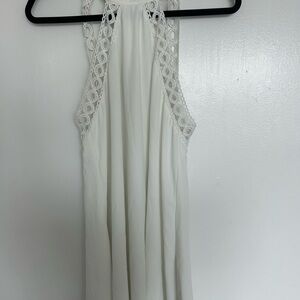 Lulu's White Lace Halter Dress